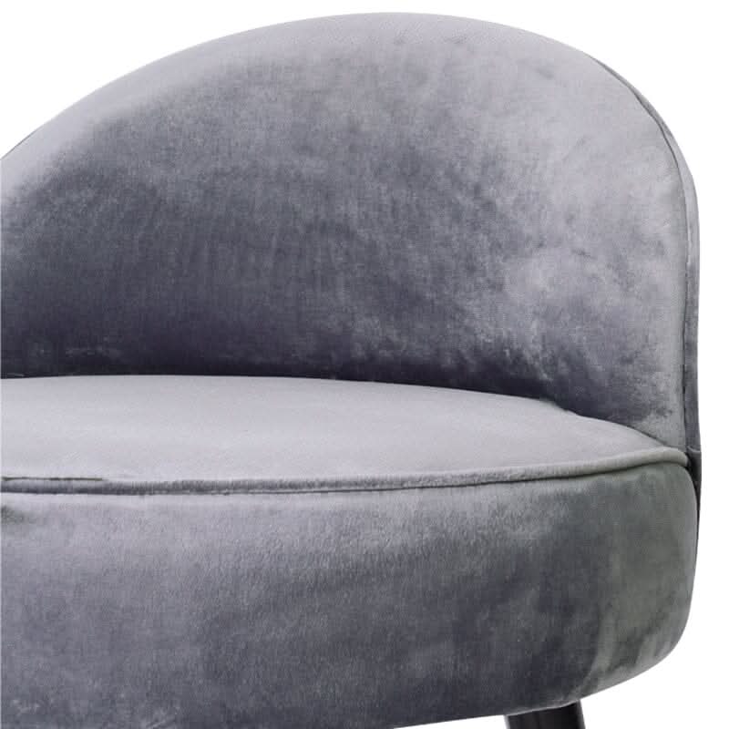 Modern Velvet Dressing Table Stool with Solid Wood Legs