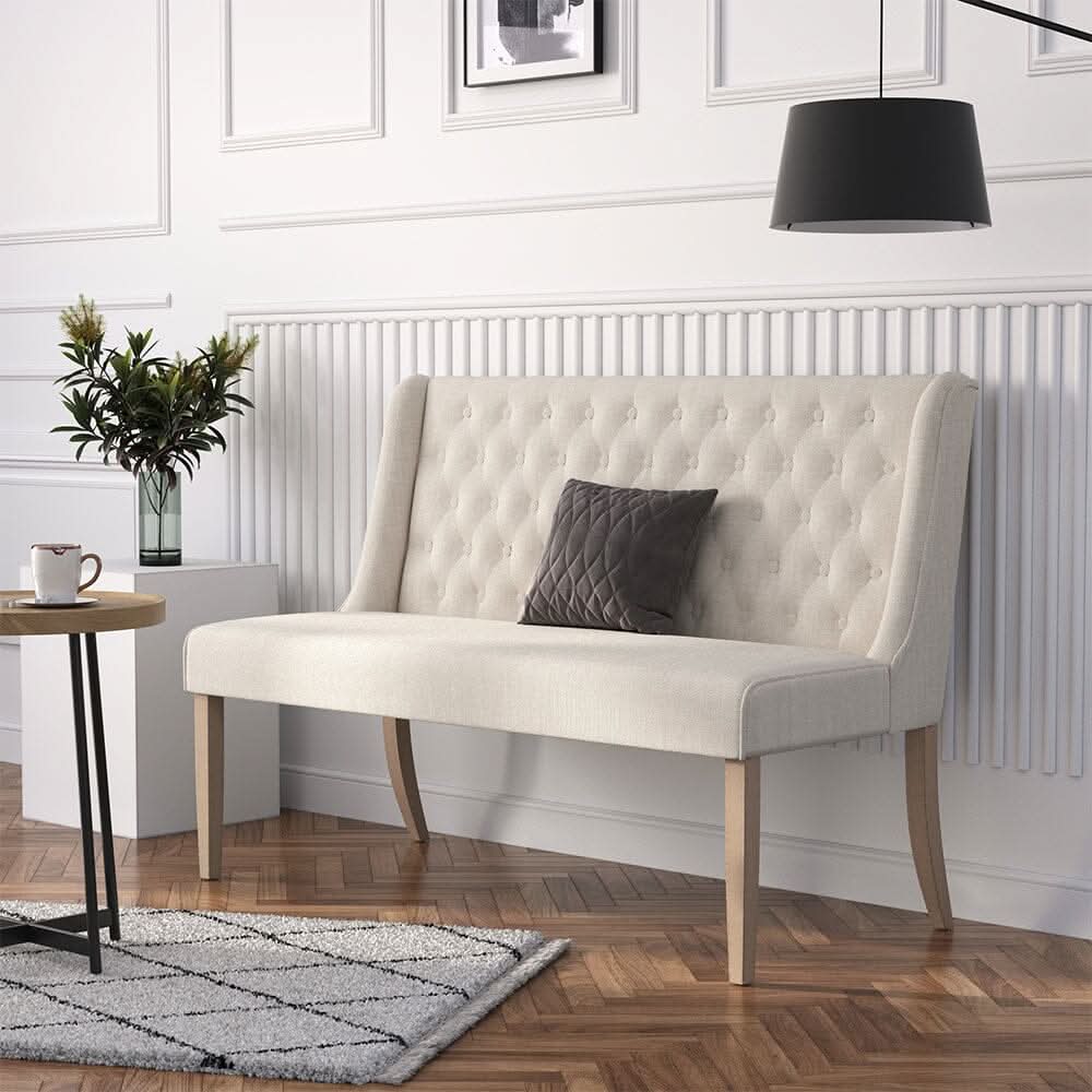 Modern Bench Upholstered Tufted Living Room