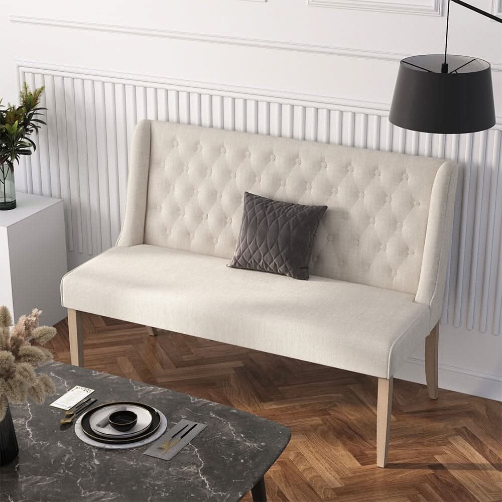 Modern Bench Upholstered Tufted Living Room