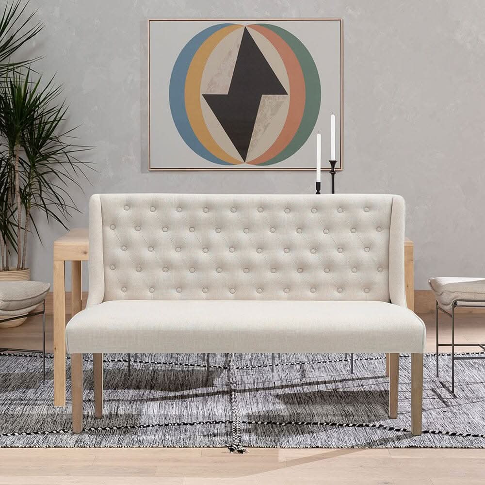 Modern Bench Upholstered Tufted Living Room