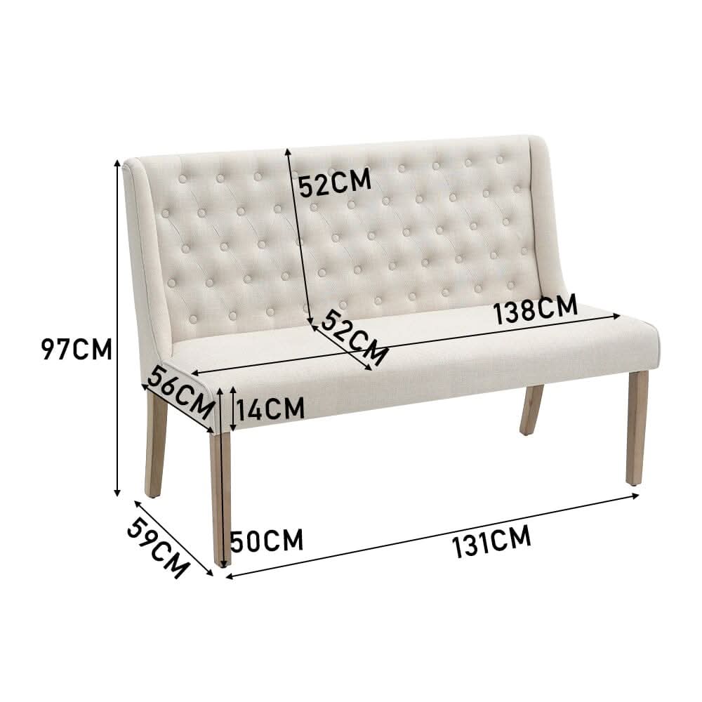 Modern Bench Upholstered Tufted Living Room