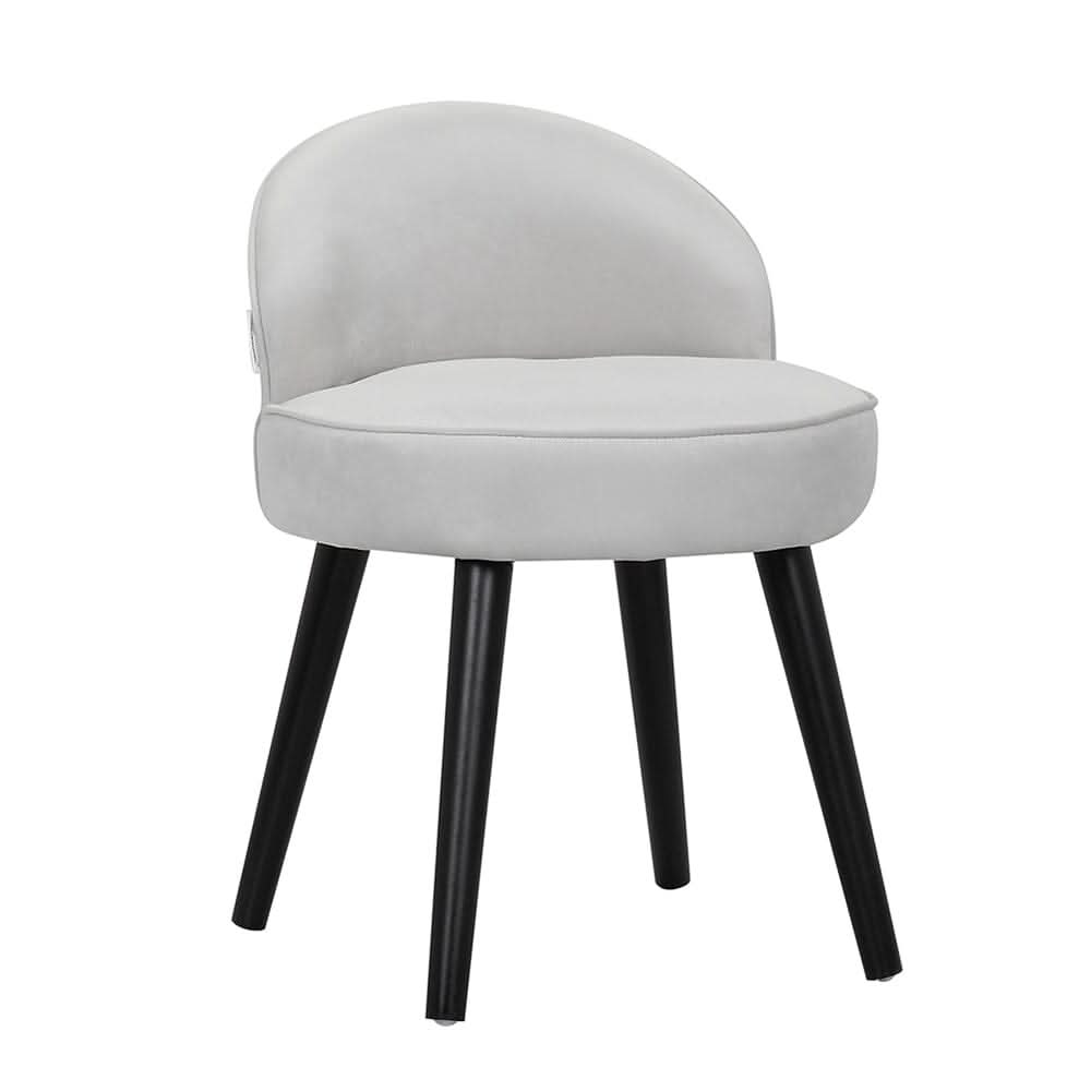 Modern Velvet Dressing Table Stool with Solid Wood Legs