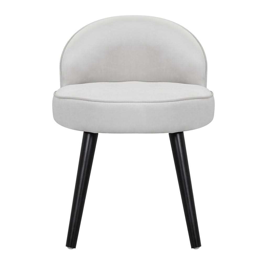 Modern Velvet Dressing Table Stool with Solid Wood Legs
