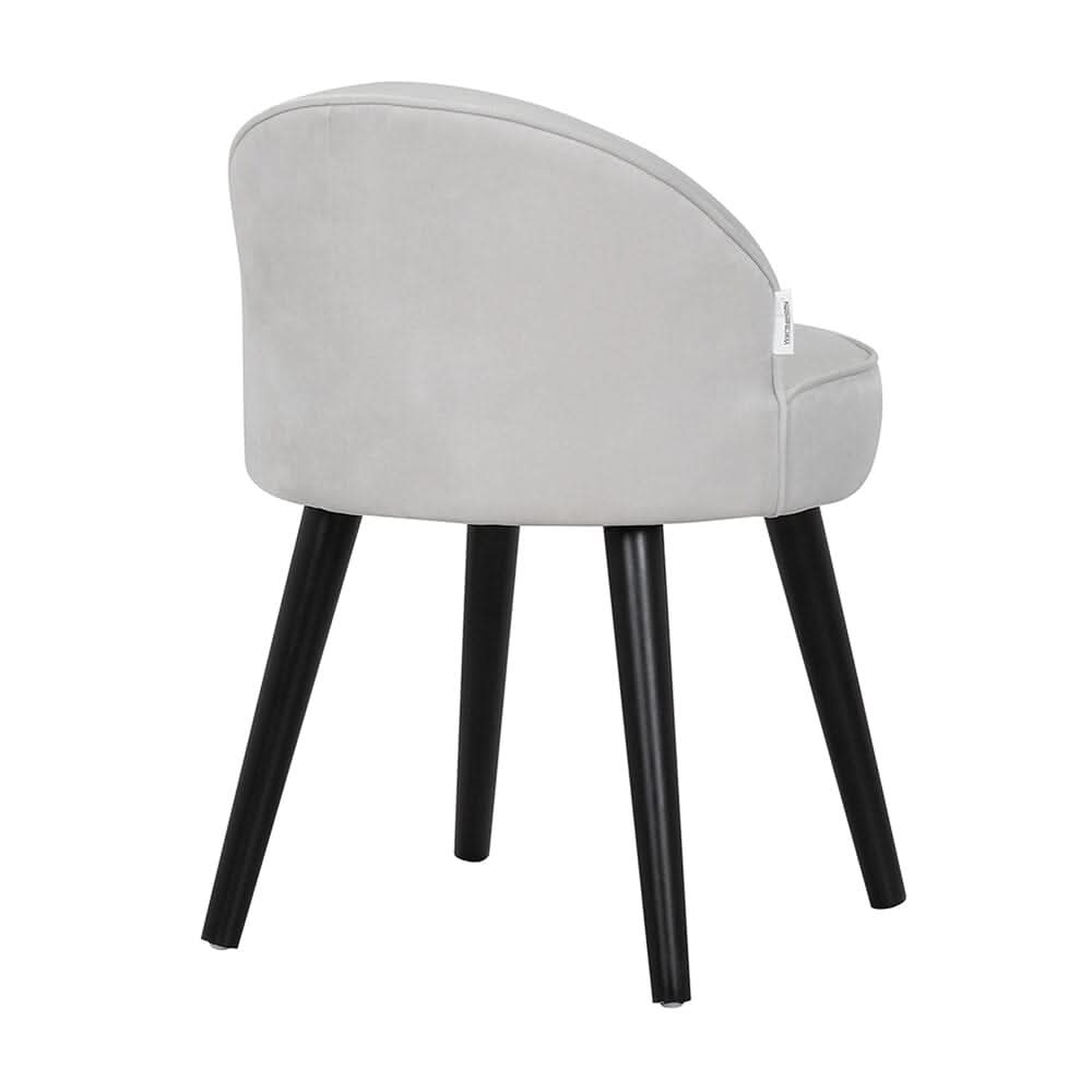 Modern Velvet Dressing Table Stool with Solid Wood Legs