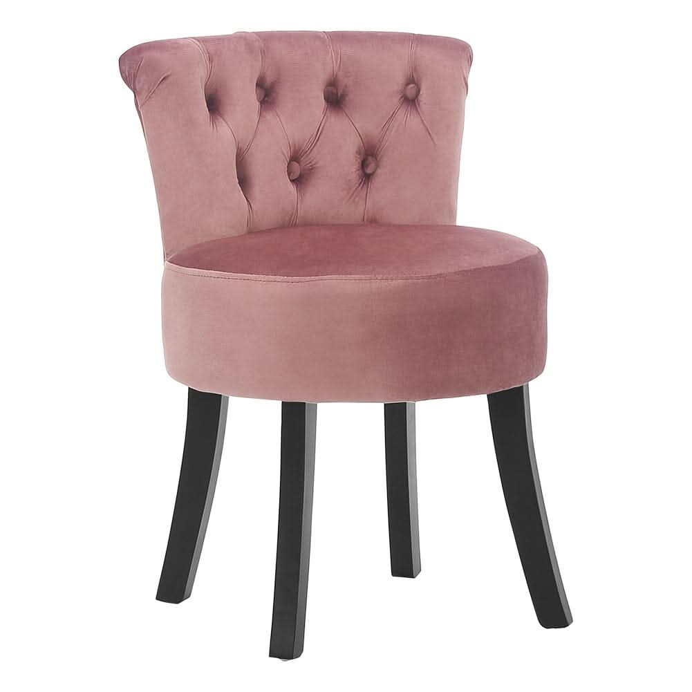 Modern Upholstered Buttoned Stool for Dressing Table