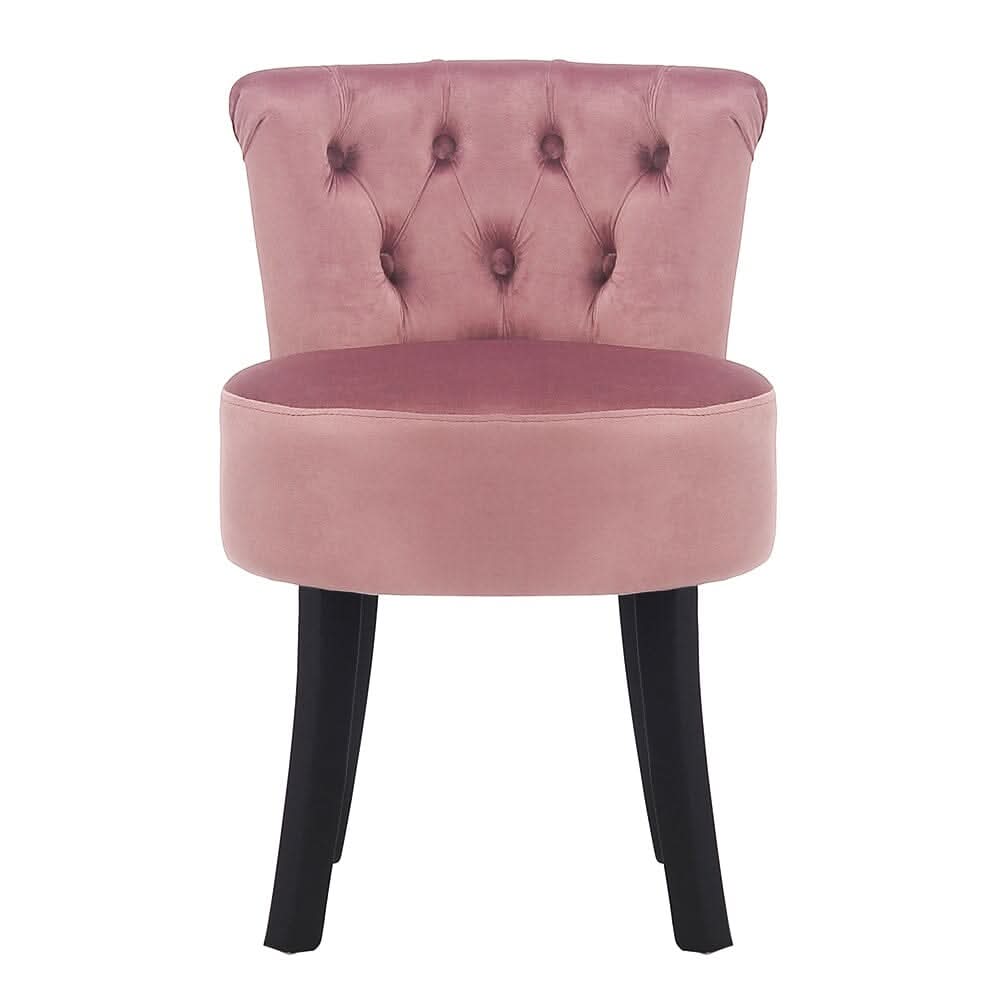 Modern Upholstered Buttoned Stool for Dressing Table