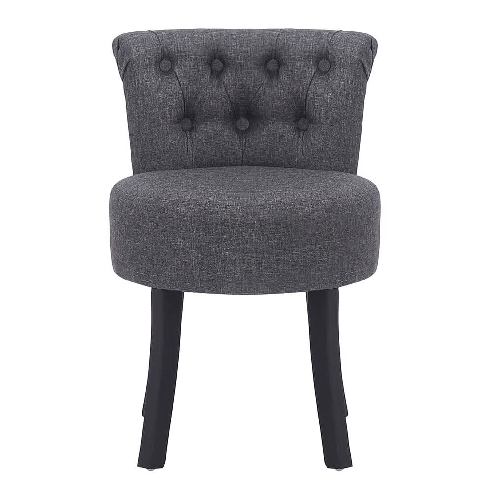 Modern Upholstered Buttoned Stool for Dressing Table