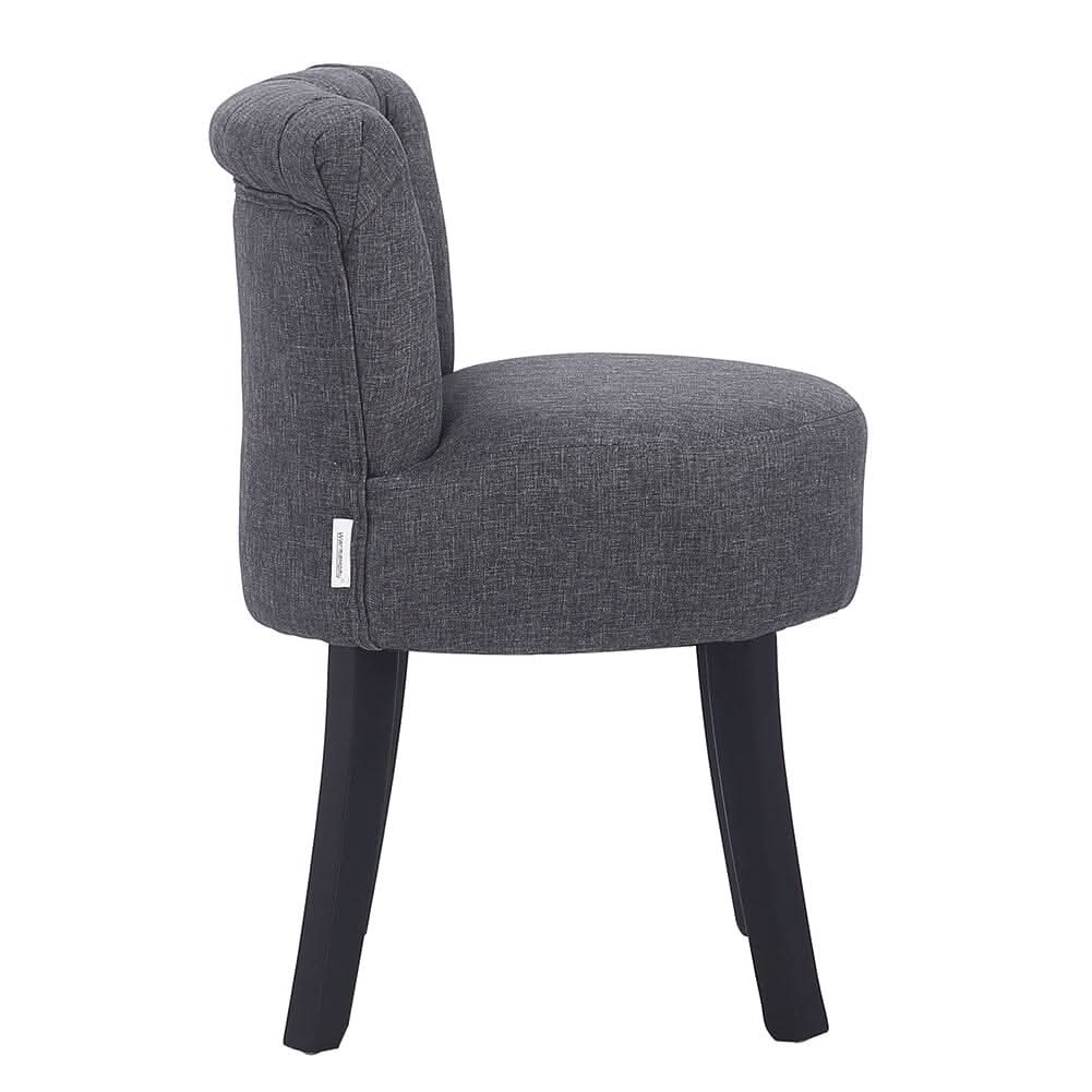 Modern Upholstered Buttoned Stool for Dressing Table