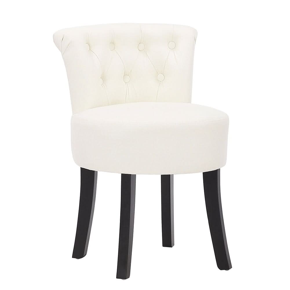 Modern Upholstered Buttoned Stool for Dressing Table