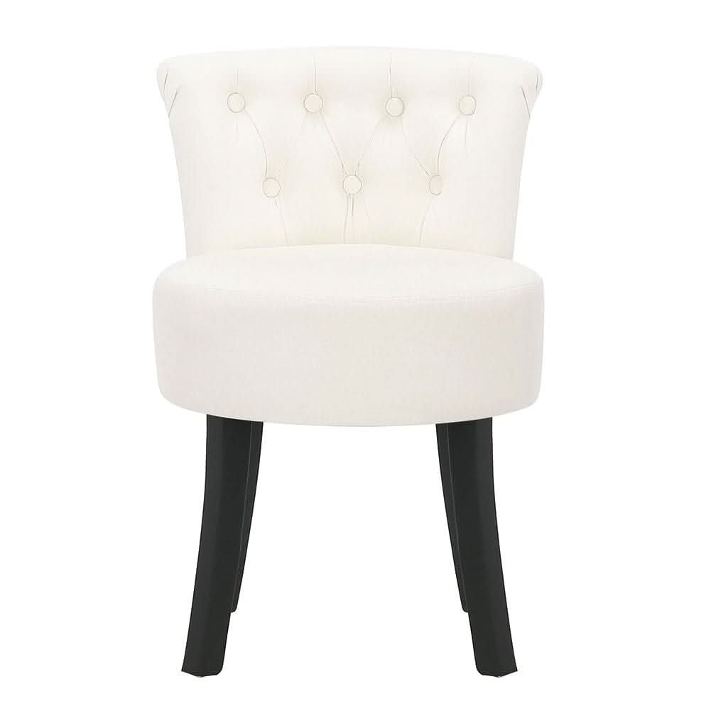Modern Upholstered Buttoned Stool for Dressing Table