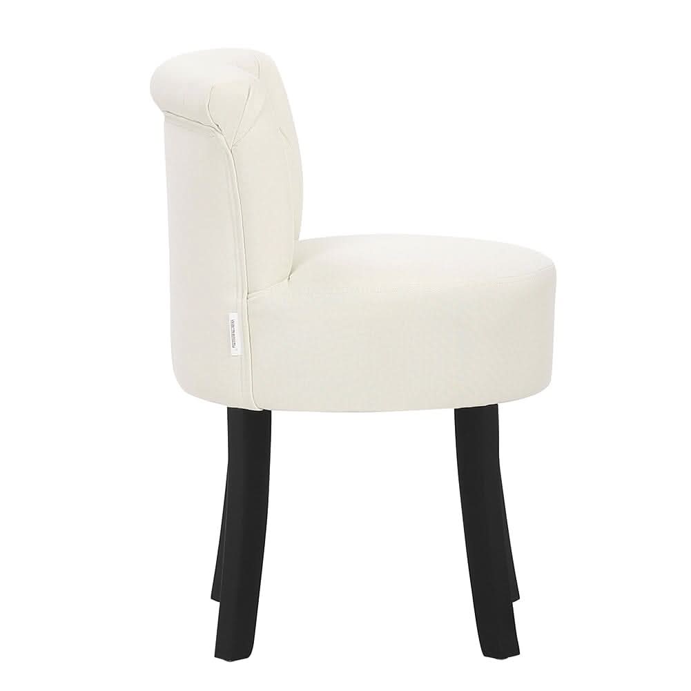 Modern Upholstered Buttoned Stool for Dressing Table