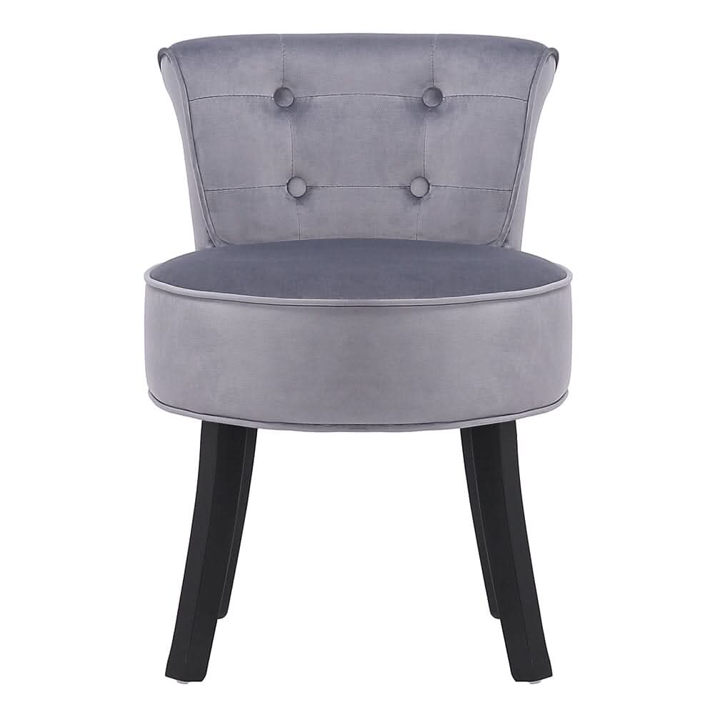 Modern Upholstered Buttoned Stool for Dressing Table