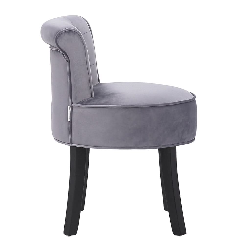 Modern Upholstered Buttoned Stool for Dressing Table