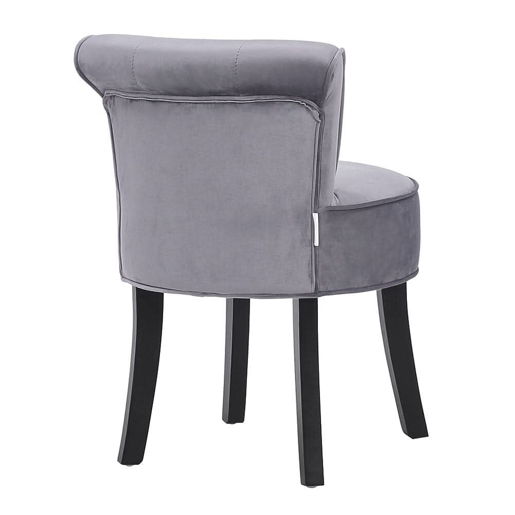 Modern Upholstered Buttoned Stool for Dressing Table