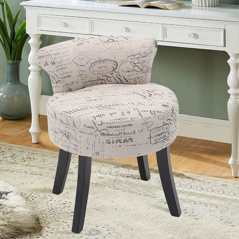 Modern Dressing Stool with Tech Fabric