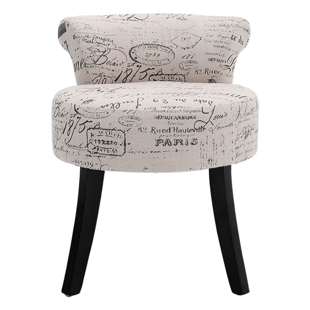 Modern Dressing Stool with Tech Fabric