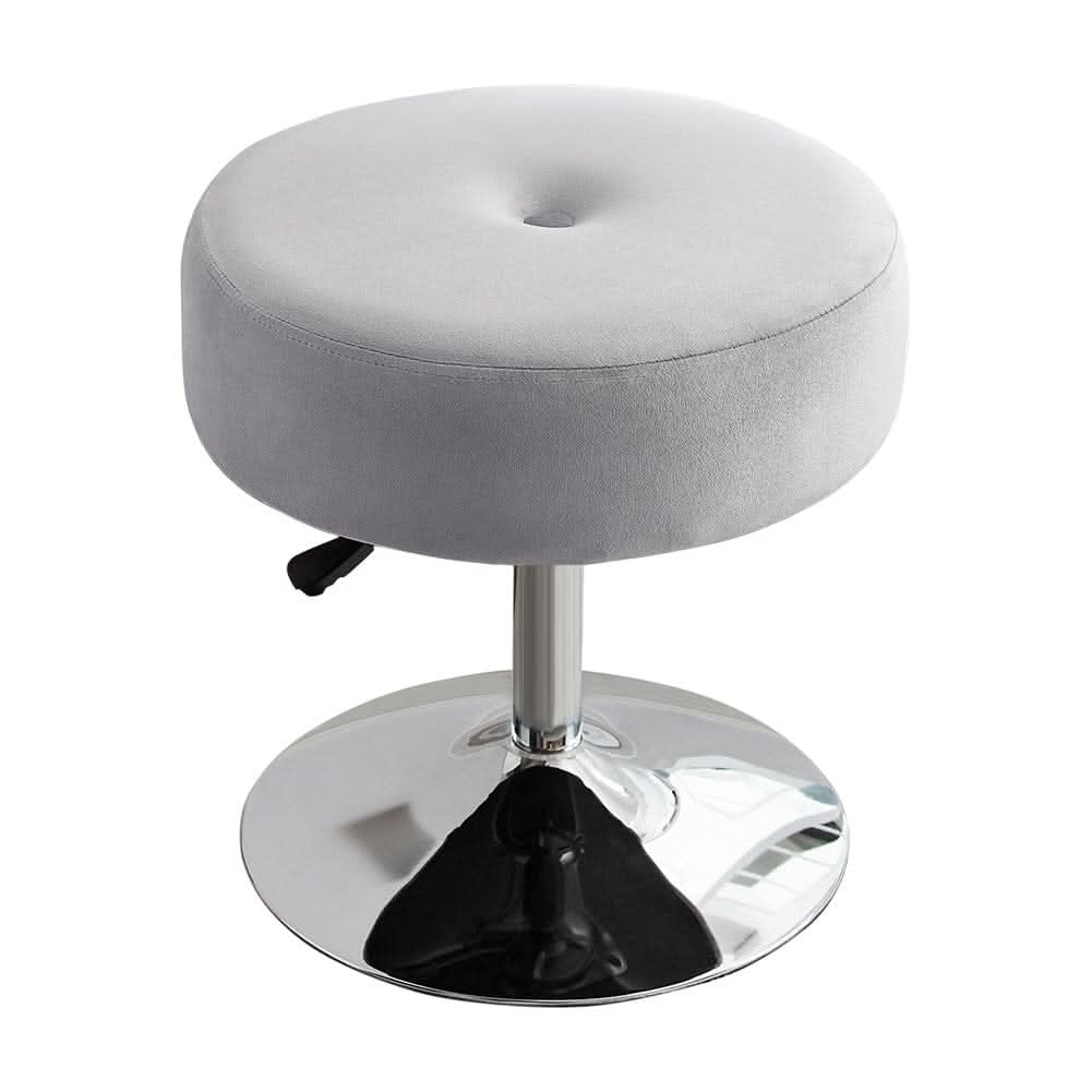 Adjustable Velvet Ottoman with Lift Function