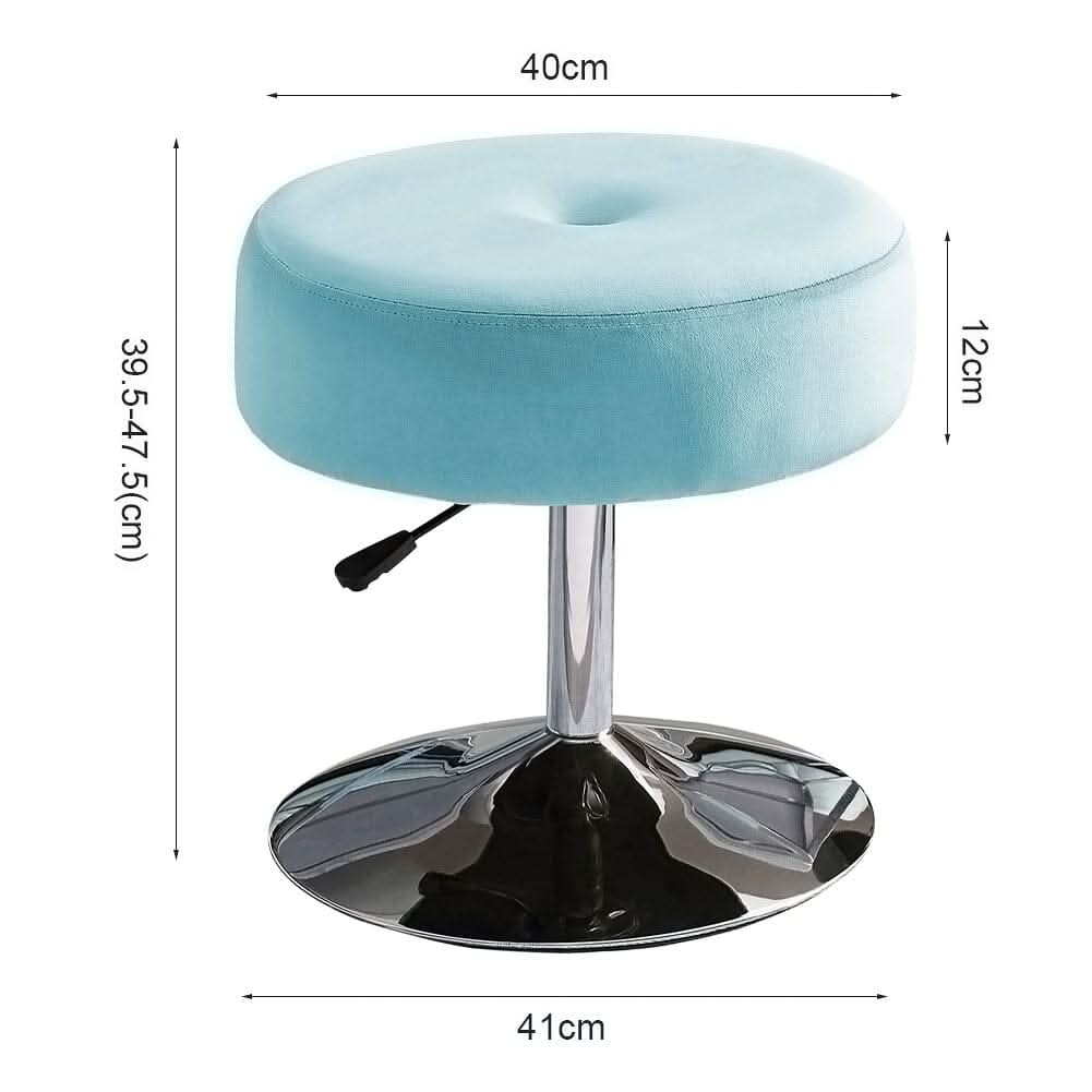 Adjustable Velvet Ottoman with Lift Function