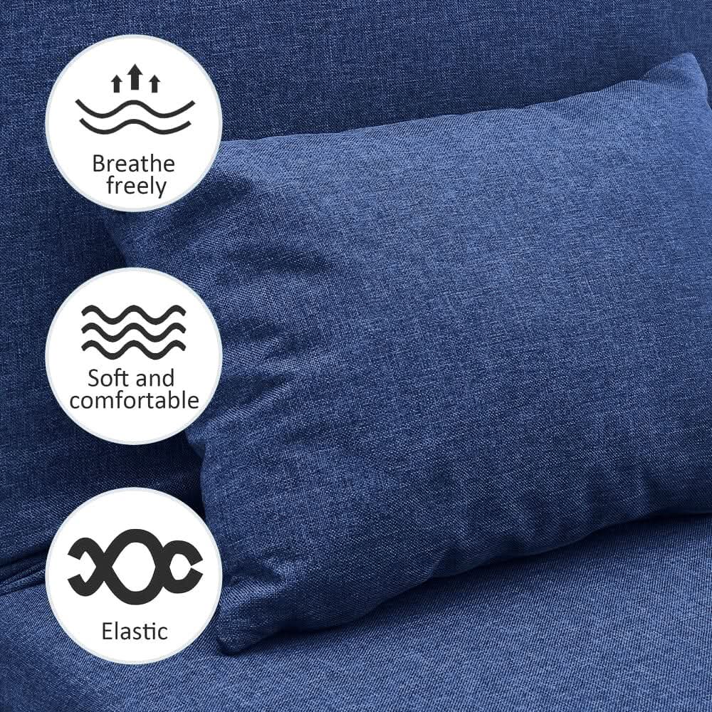 3-in-1, 5-in-1 Lounge and Sofa Bed with Pillow