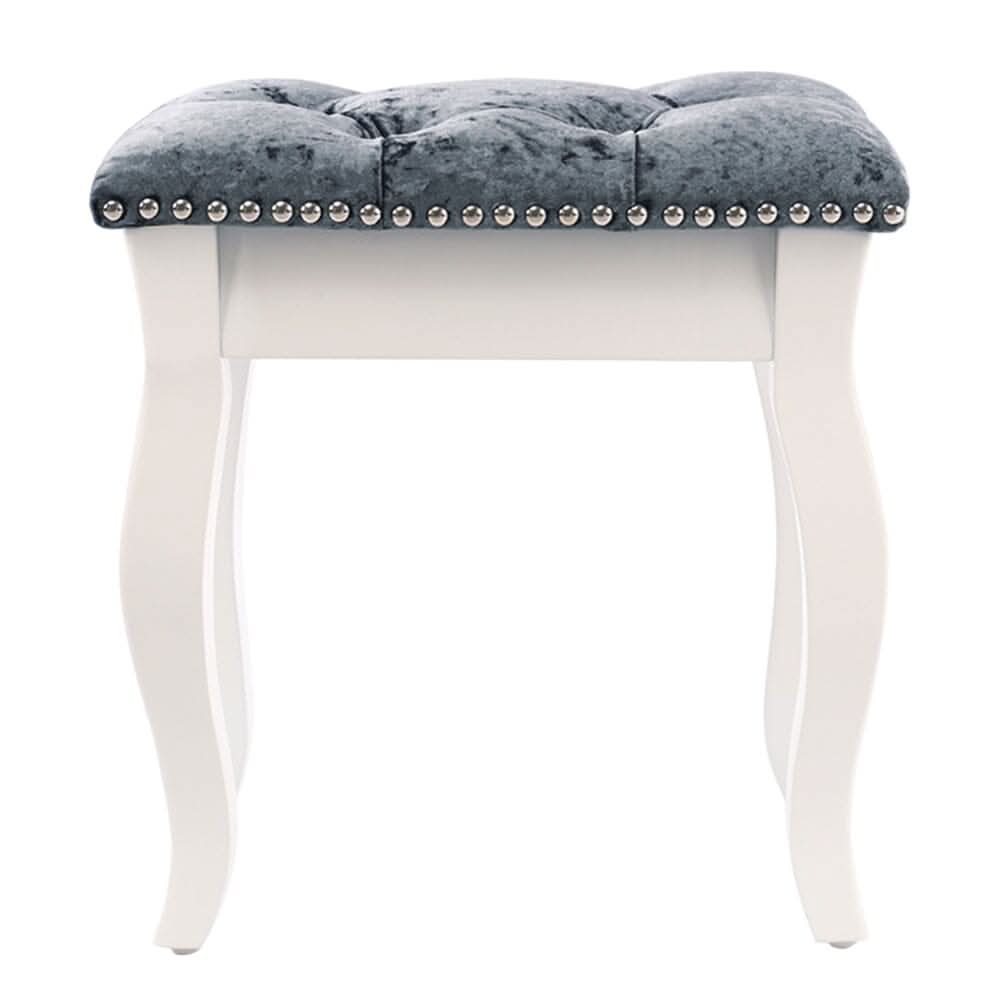 Vintage Floral Upholstered Dressing Stool