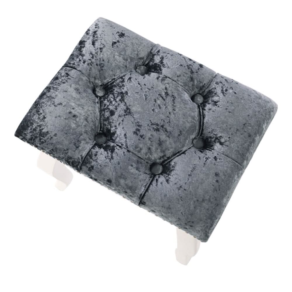 Vintage Floral Upholstered Dressing Stool