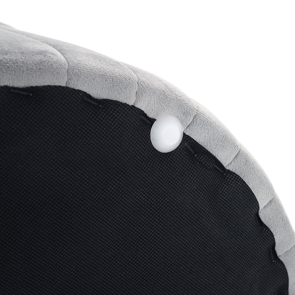 Diameter 40cm Round Pouf Footstool Velvet Ottoman