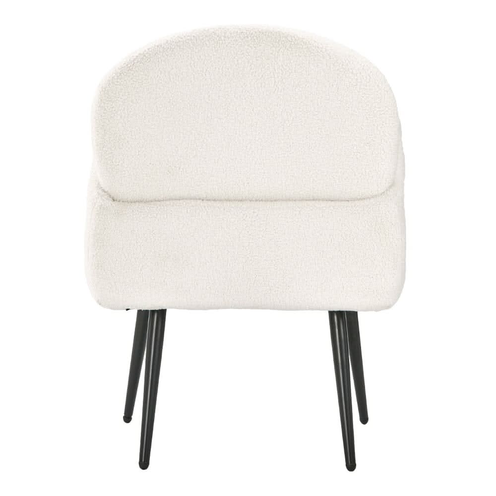 Curved Armrest Teddy Fleece Leisure Chair