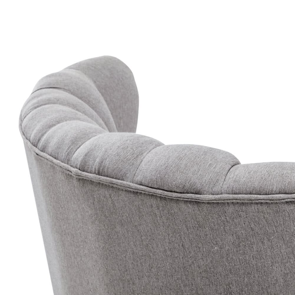 Contemporary Wing Back Armchair and Ottoman Set with Cushion and Footstool