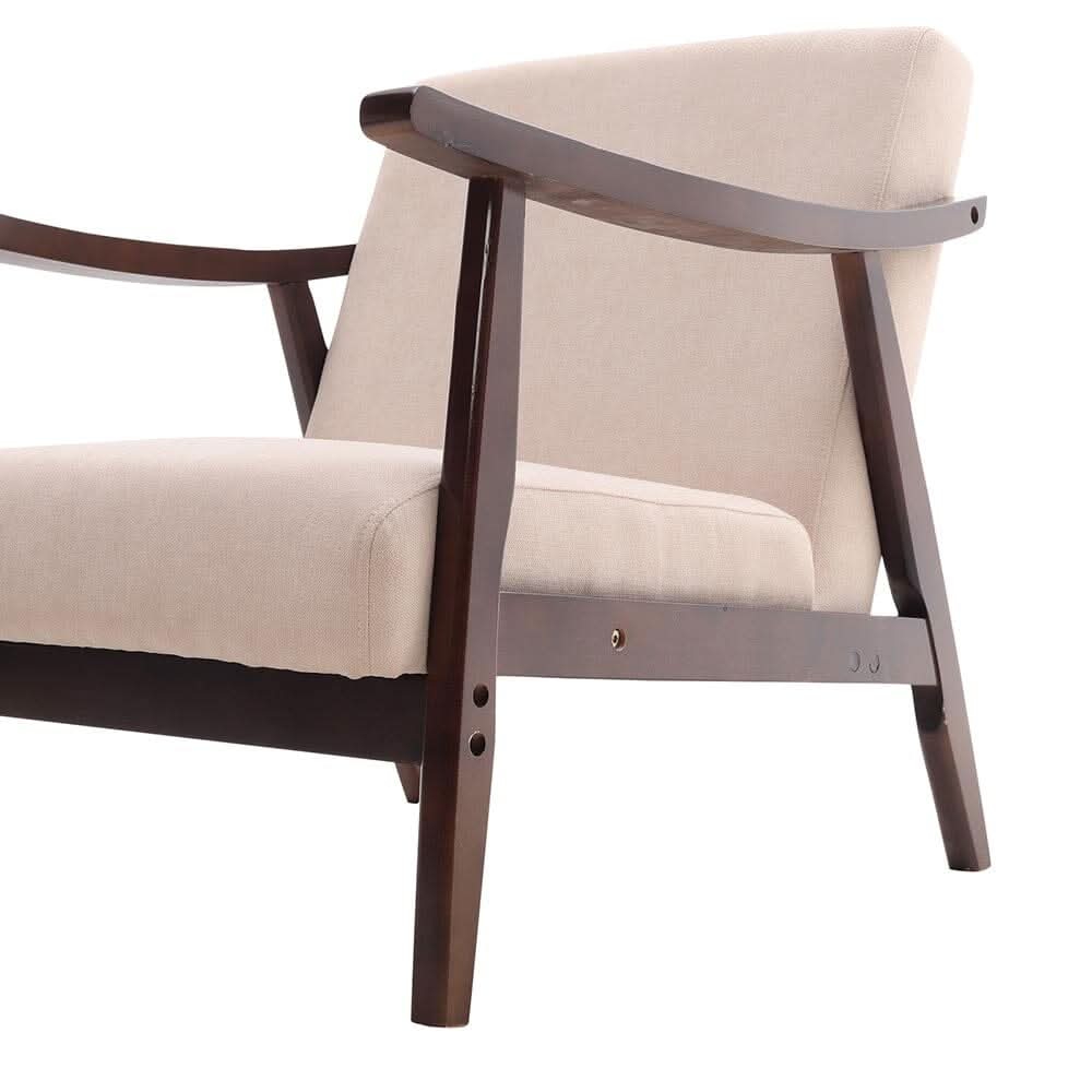 Direct Wooden Single Armchair Sofa Accent Chair Fabric