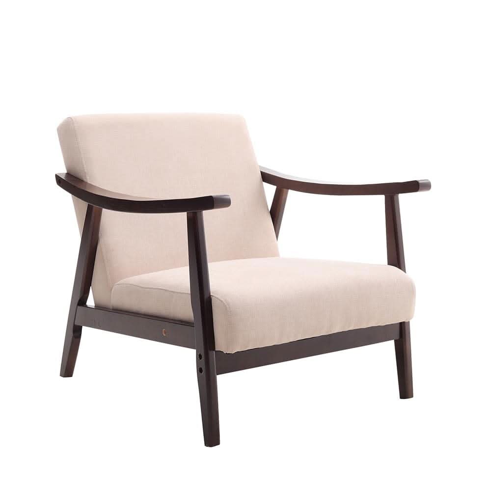 Direct Wooden Single Armchair Sofa Accent Chair Fabric