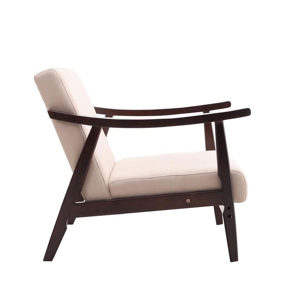Direct Wooden Single Armchair Sofa Accent Chair Fabric