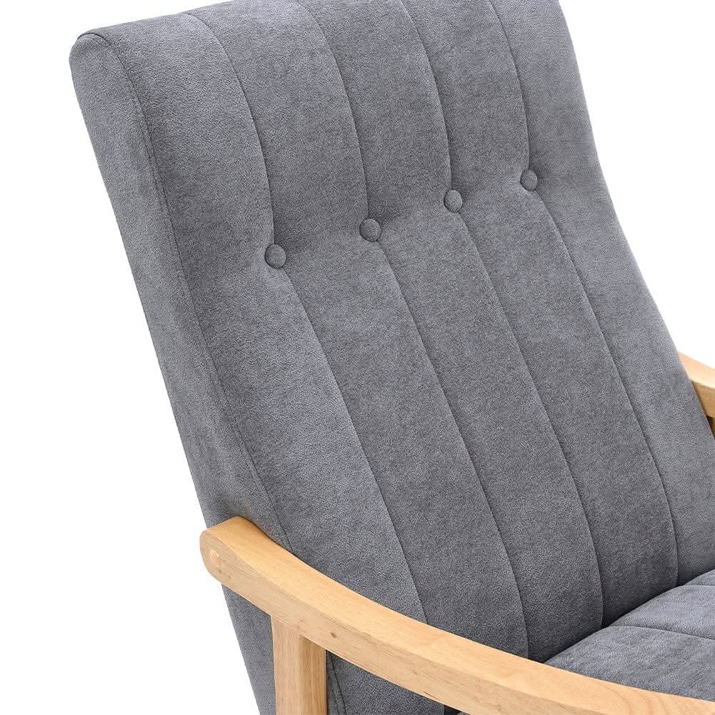 Direct Velvet Upholstered Tufting Rocking Chair