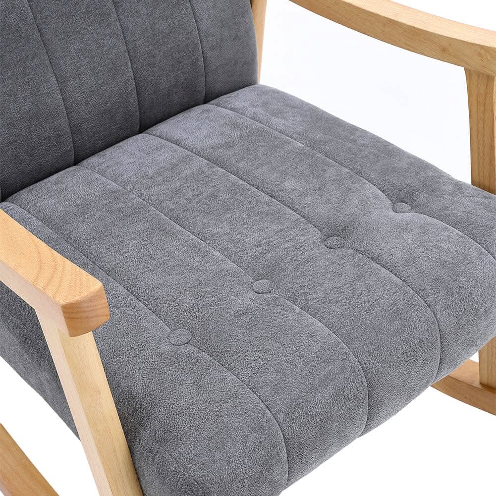 Direct Velvet Upholstered Tufting Rocking Chair