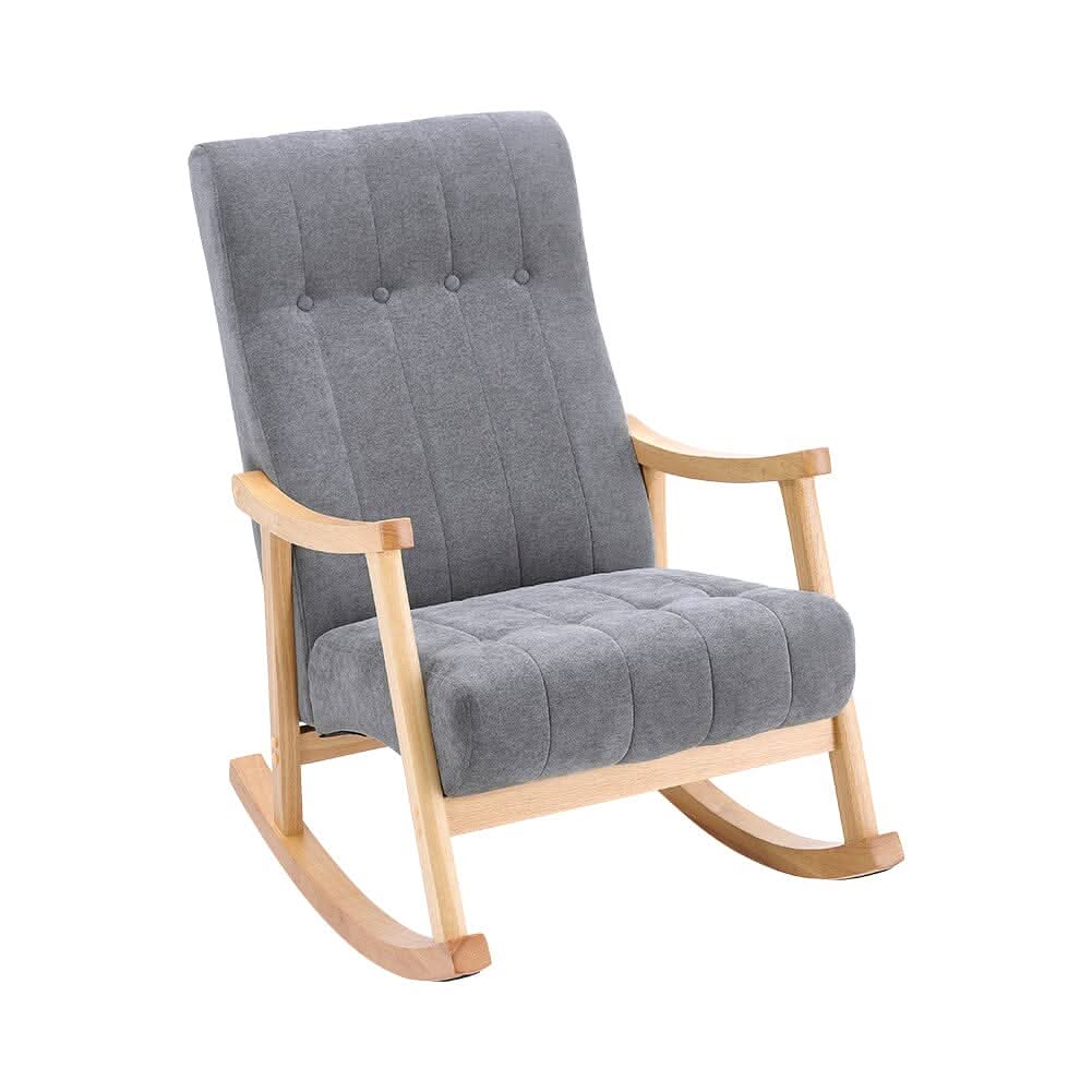 Direct Velvet Upholstered Tufting Rocking Chair
