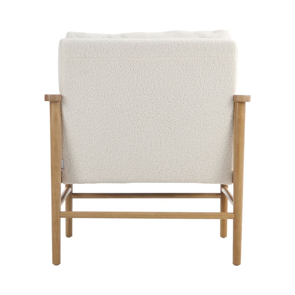 Direct Teddy Bear Fur Wooden Armchair