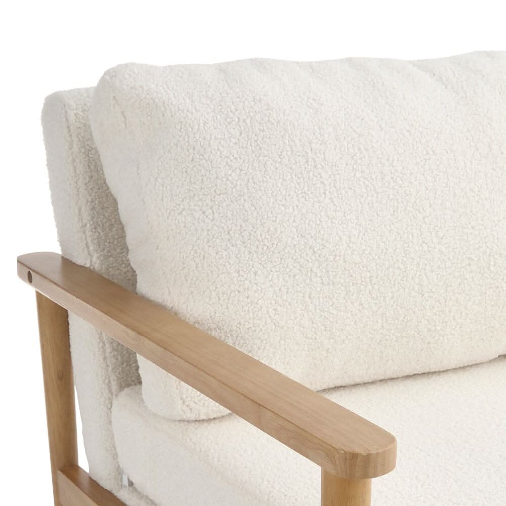 Direct Teddy Bear Fur Wooden Armchair