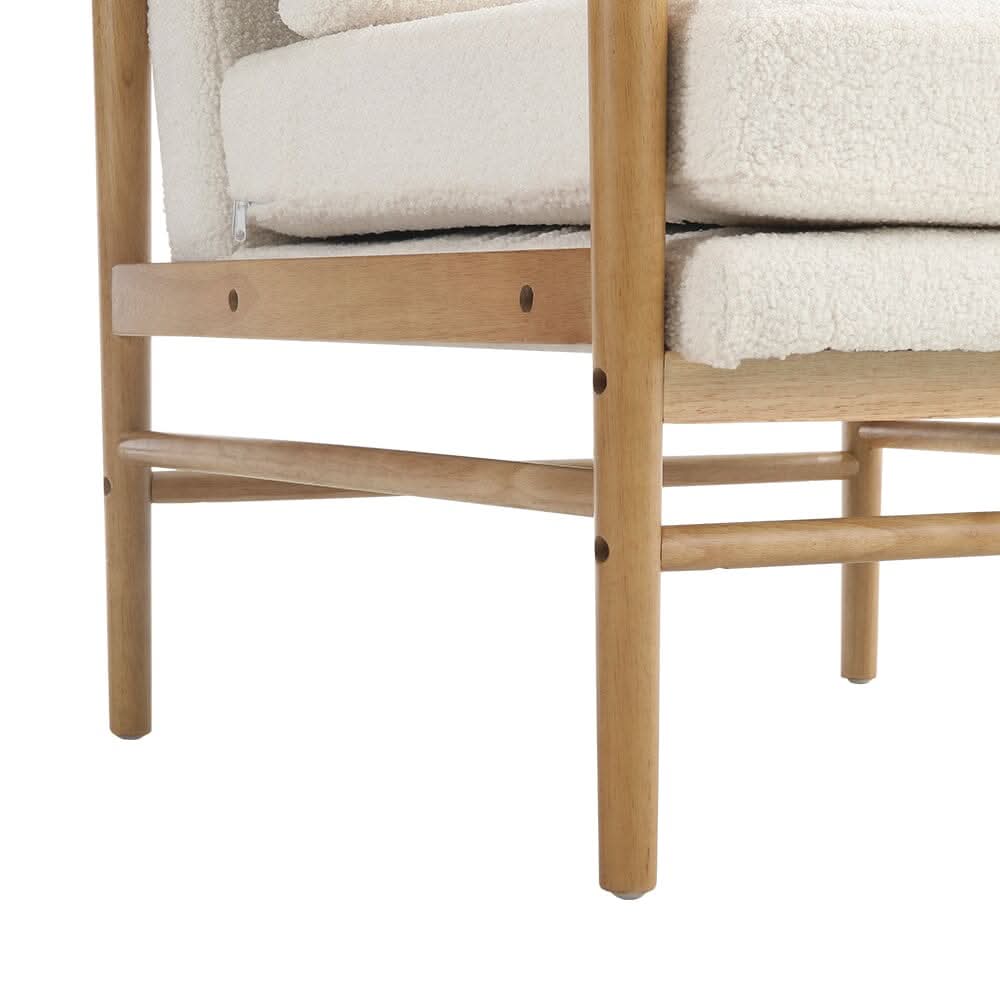 Direct Teddy Bear Fur Wooden Armchair