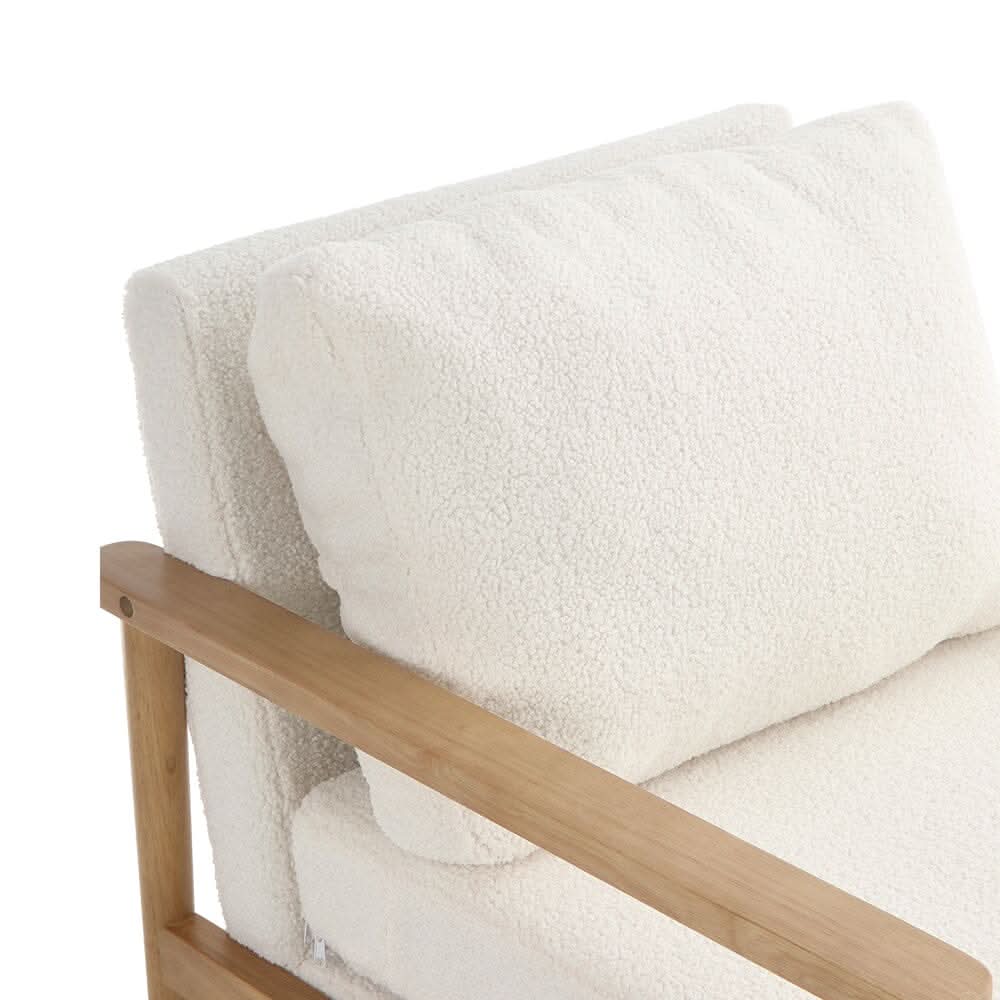 Direct Teddy Bear Fur Wooden Armchair