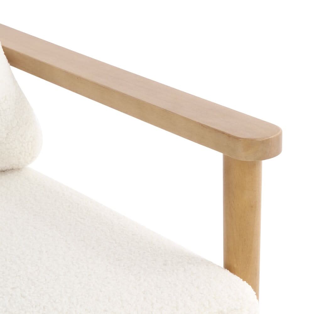 Direct Teddy Bear Fur Wooden Armchair