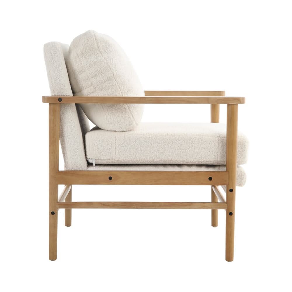 Direct Teddy Bear Fur Wooden Armchair