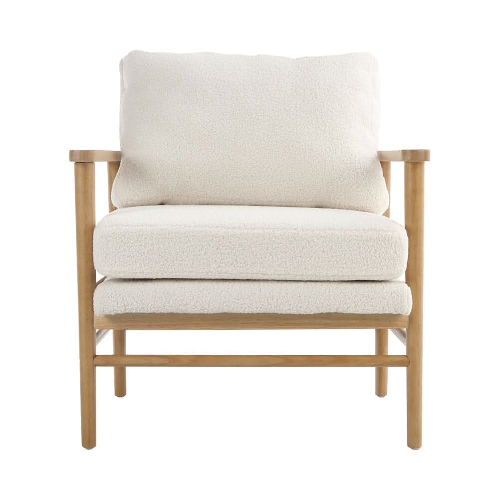Direct Teddy Bear Fur Wooden Armchair