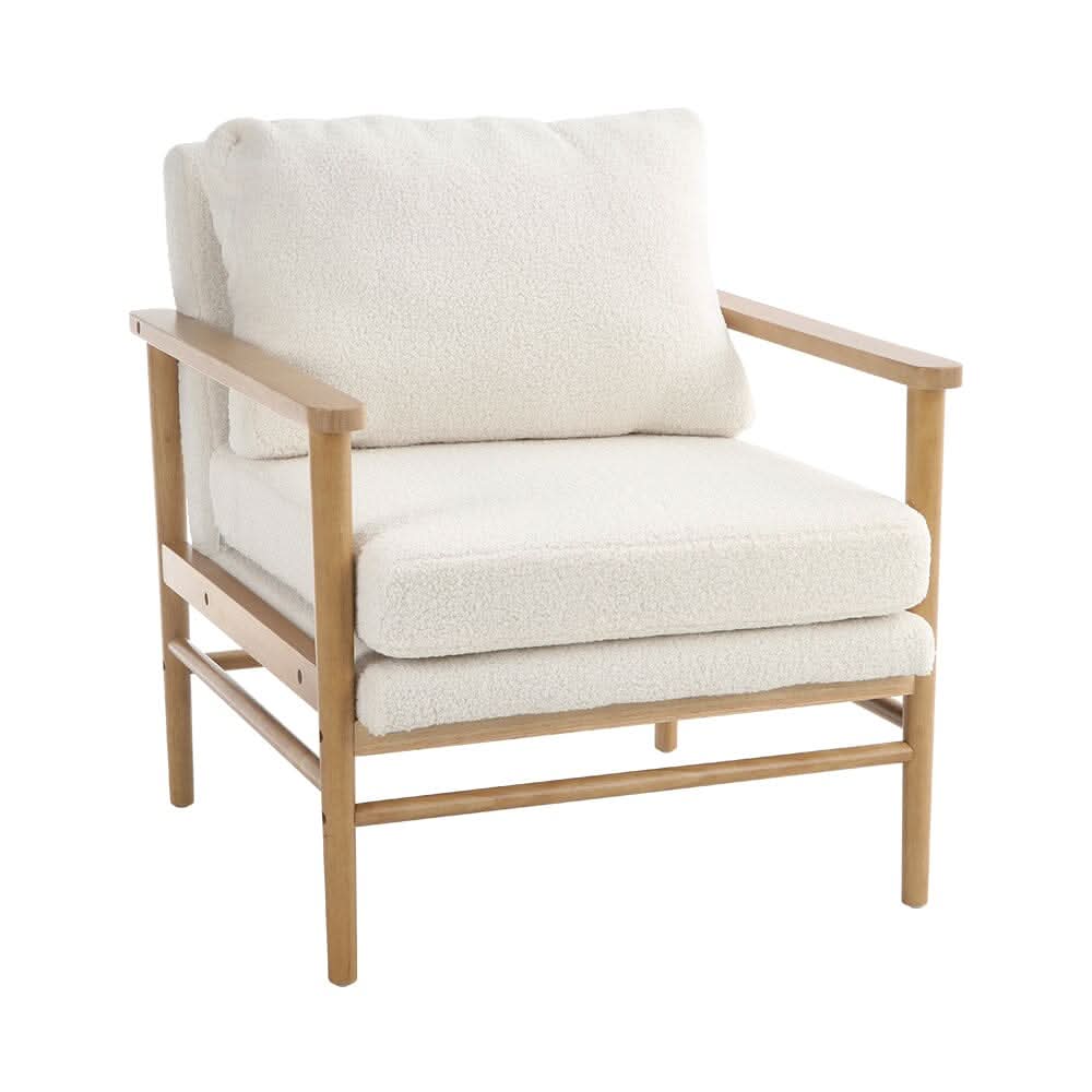 Direct Teddy Bear Fur Wooden Armchair