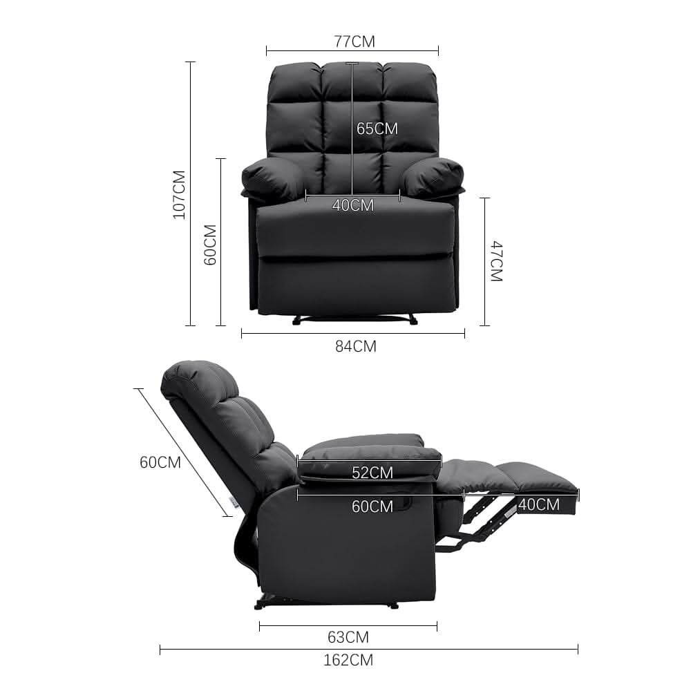 Faux Leather Upholstered Recliner Armchair
