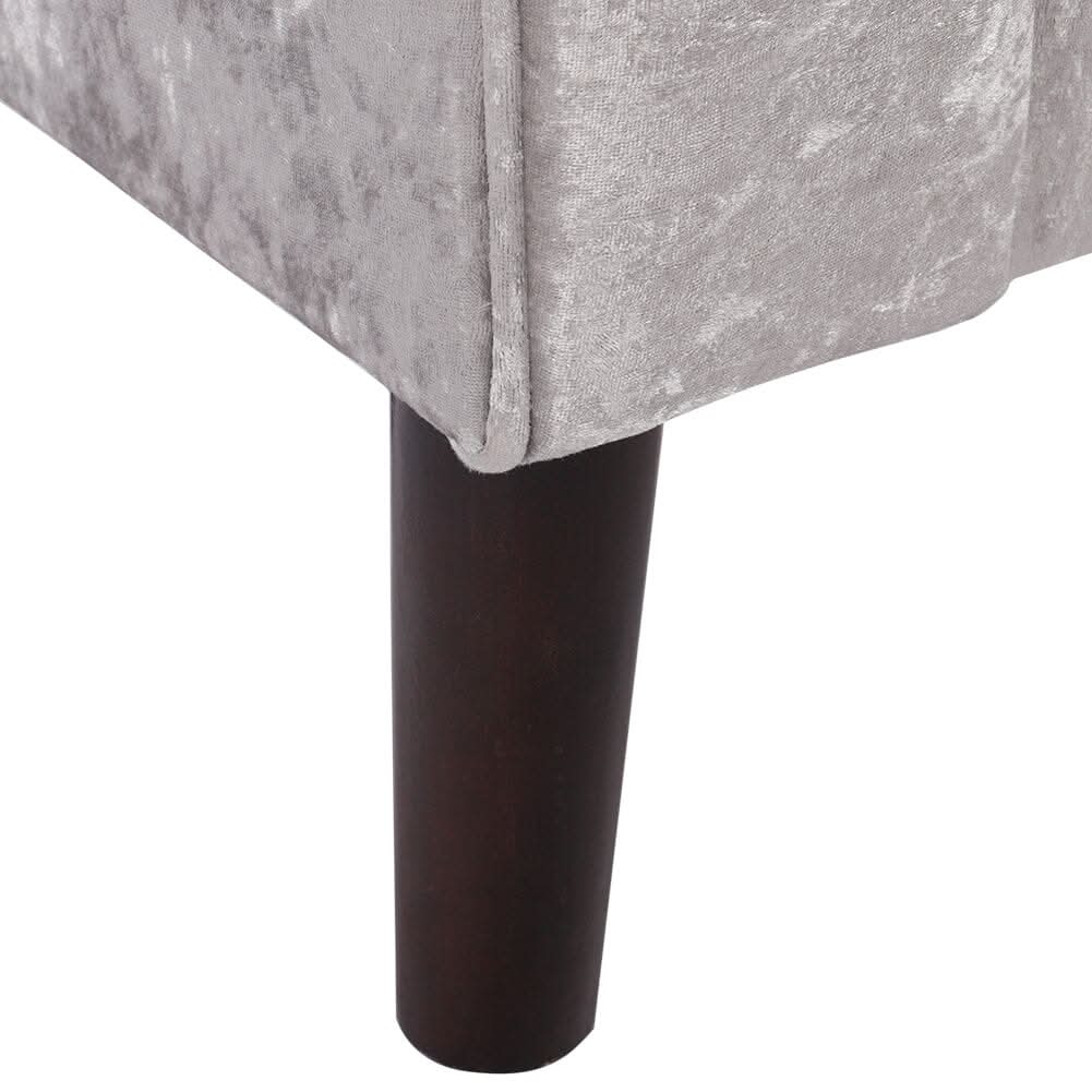 Tufted Velvet Buttoned Bench with Raised Arms