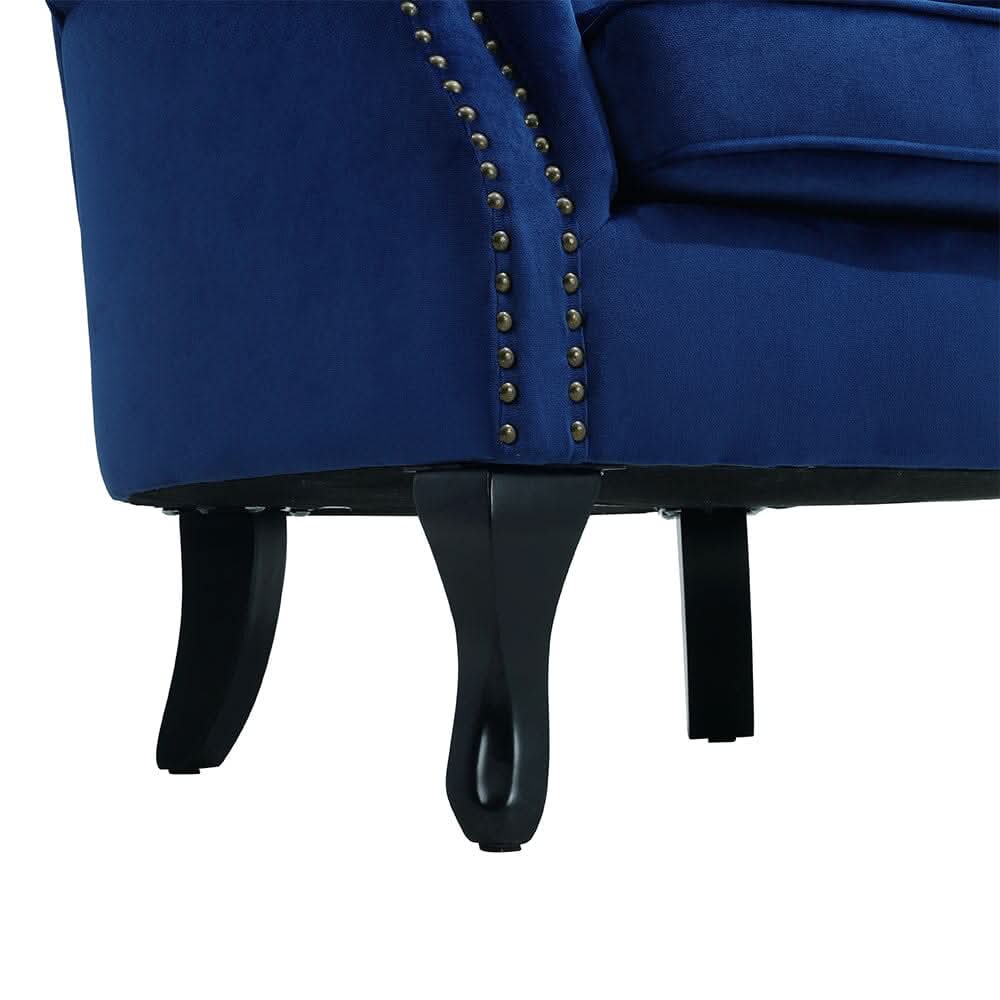 Luxurious Button Armchair with Toss Pillow