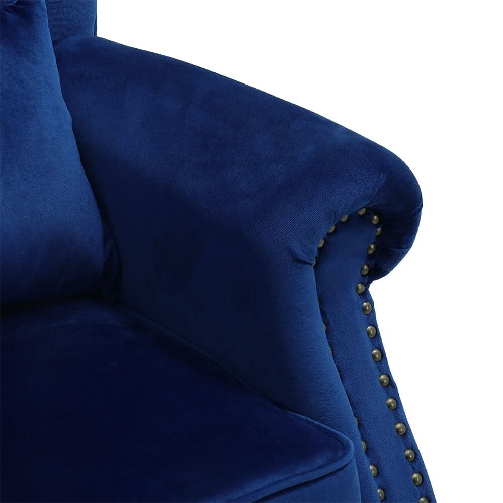 Luxurious Button Armchair with Toss Pillow