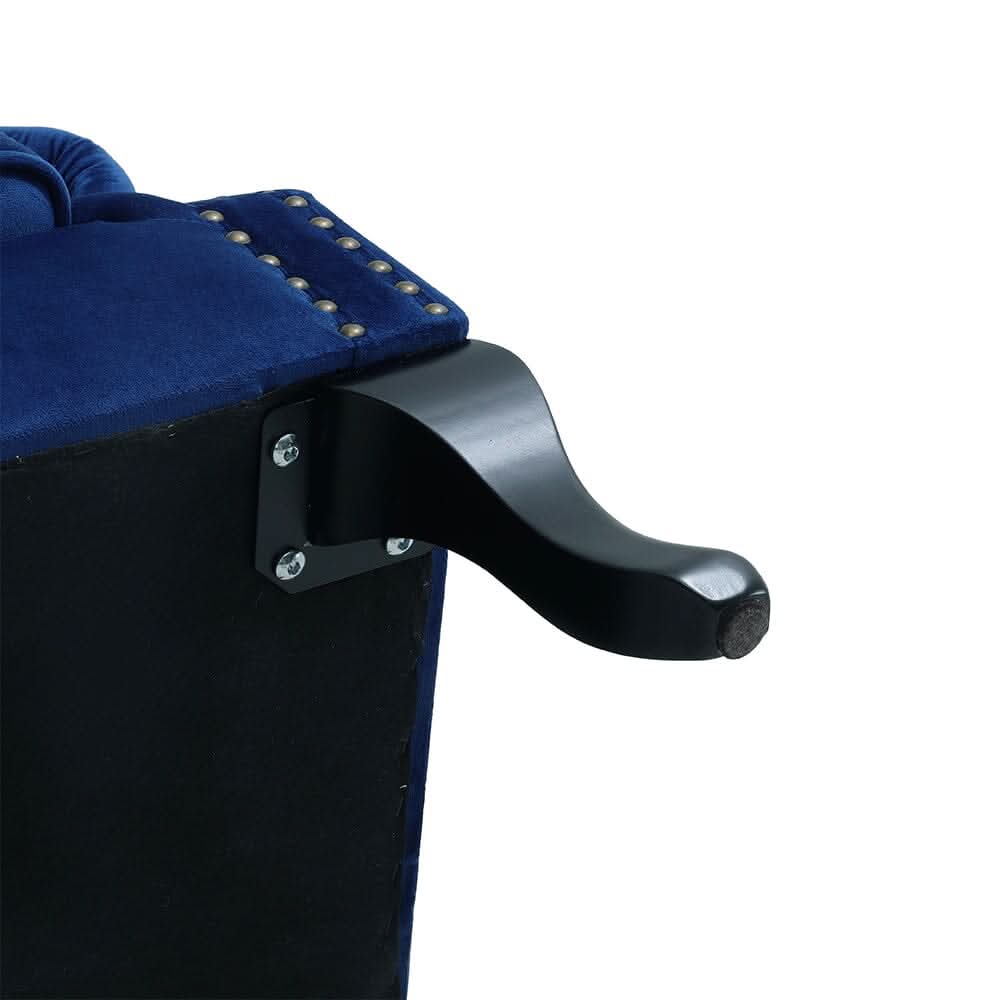 Luxurious Button Armchair with Toss Pillow