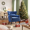 Luxurious Button Armchair with Toss Pillow