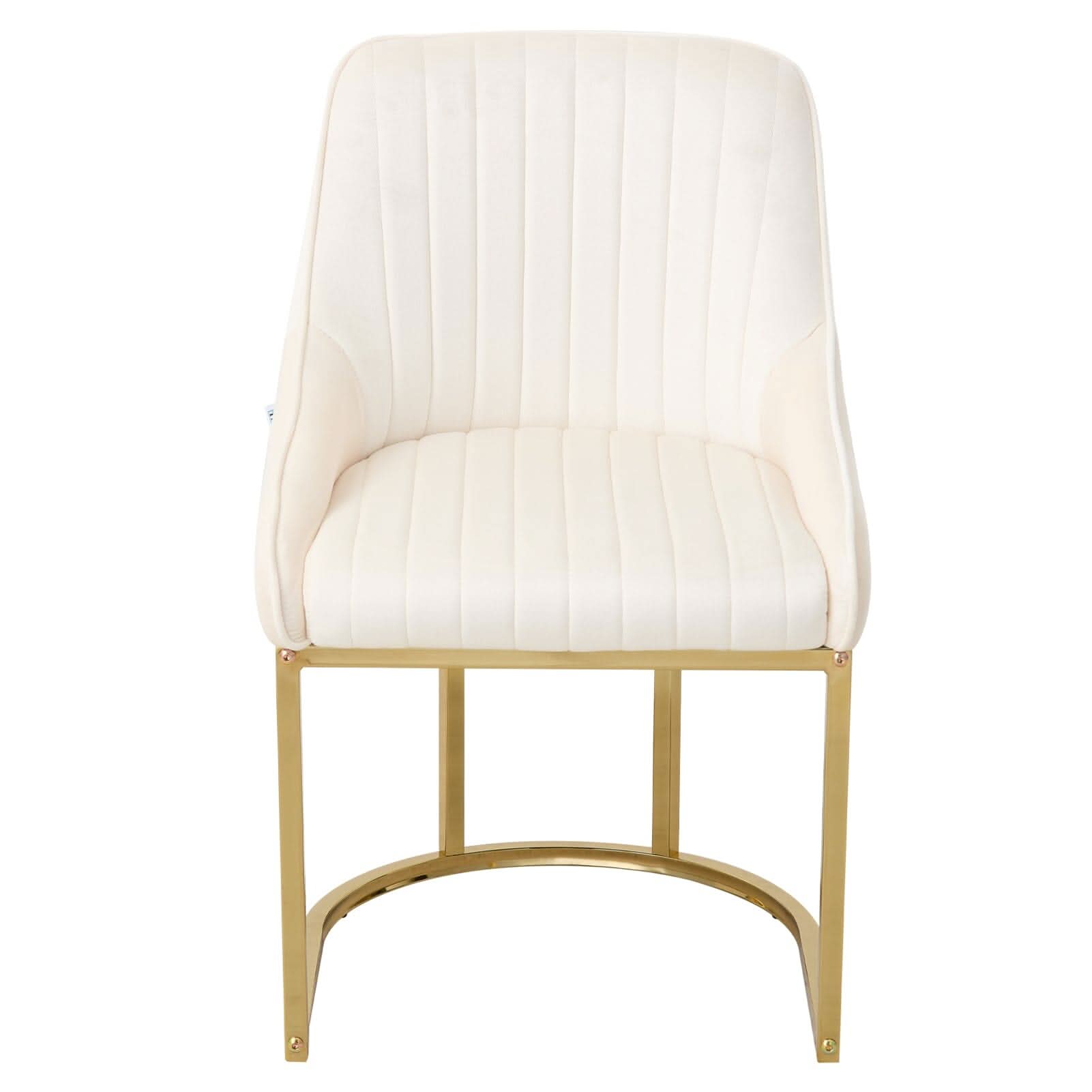 Velvet Dining Chair Gold Leg Pair Seating
