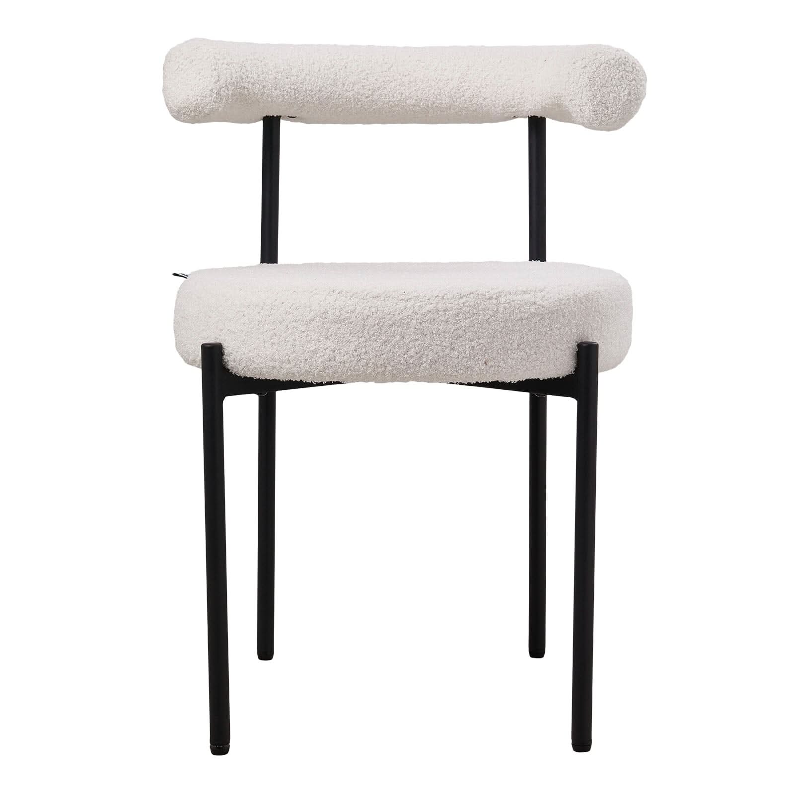 Sherpa Fabric Dining Chair Set